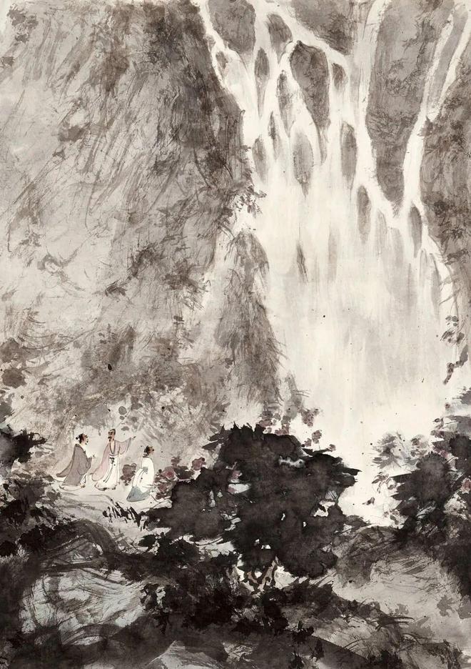 傅抱石《满身苍翠惊高风》 历代国画 第2张
