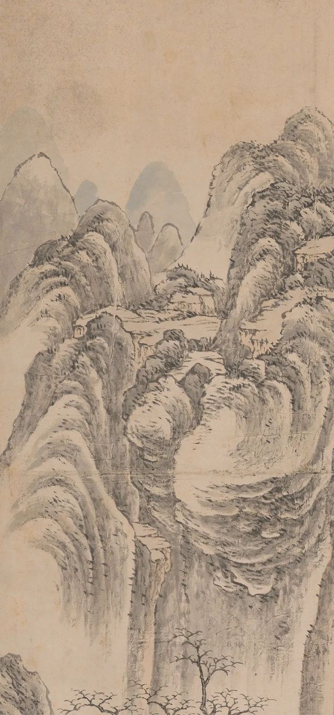 高简《为迎年作山水图》 历代国画 第4张-墨韵书香 高简《为迎年作山水图》 历代国画 第4张