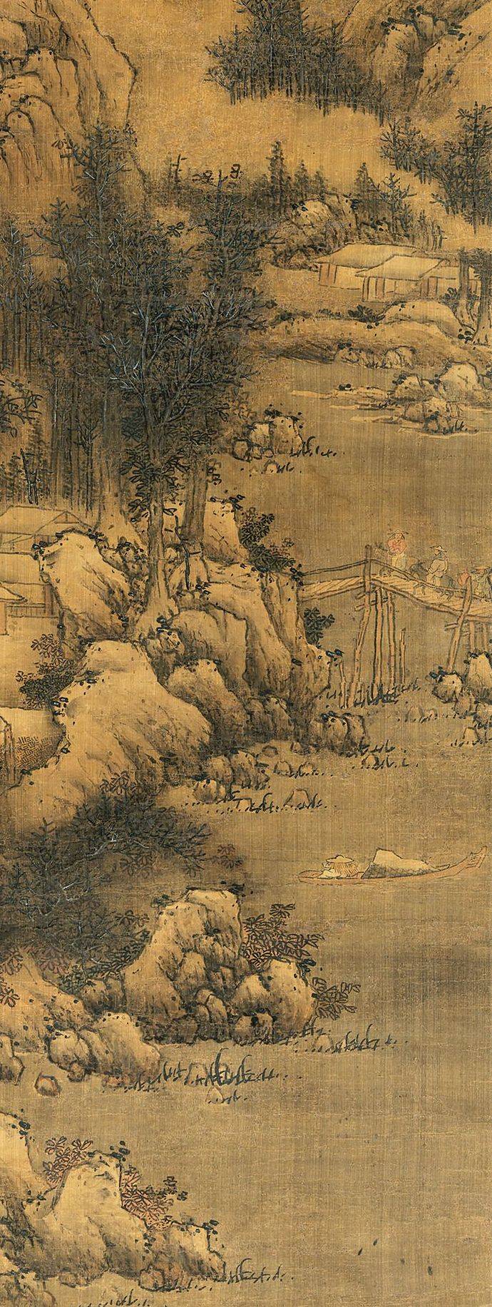 蓝瑛《溪山瑞色圖》 历代国画 第4张