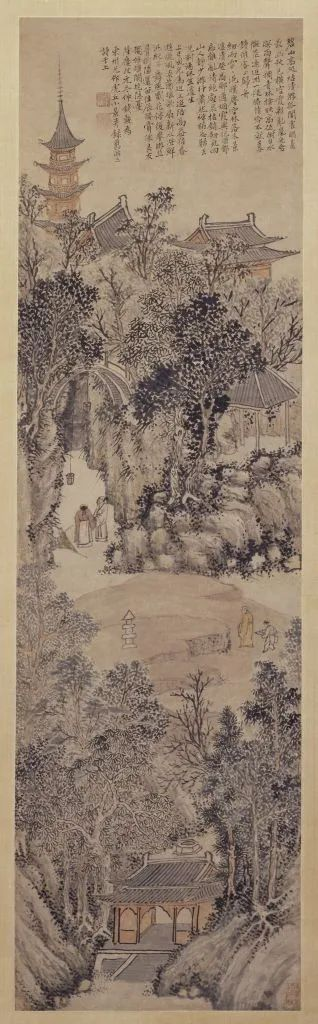 钱穀《虎丘前山图》 历代国画 第1张-墨韵书香 钱穀《虎丘前山图》 历代国画 第1张