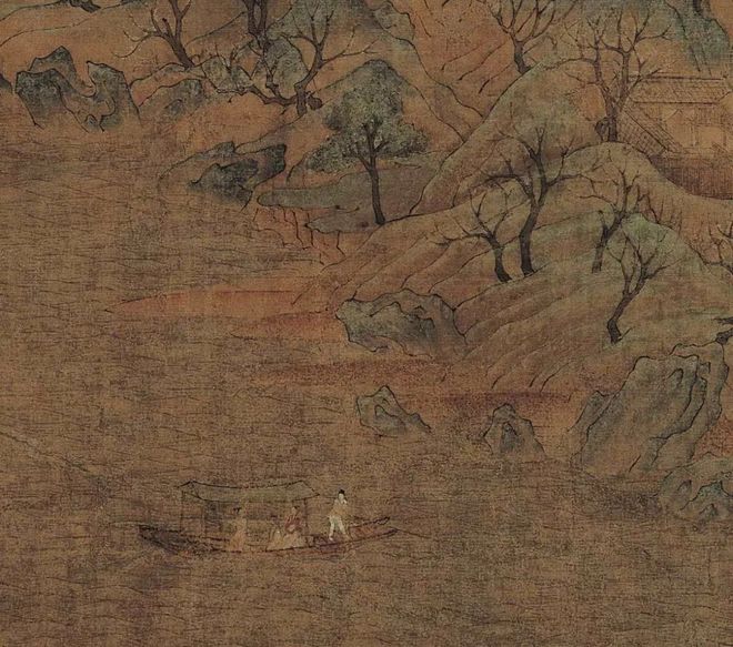 展子虔《游春图》 历代国画 第7张-墨韵书香 展子虔《游春图》 历代国画 第7张