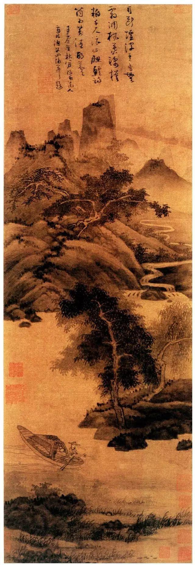 吴镇《渔父图》 历代国画 第1张