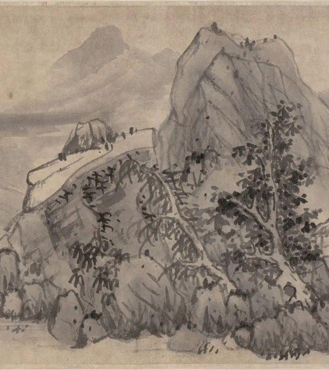 蓝瑛《秋山图》 历代国画 第9张