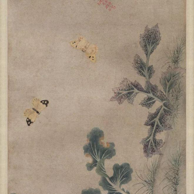 钱选《荷塘早秋图》 历代国画 第42张