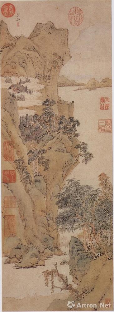 文嘉 《画瀛洲仙侣》 轴 历代国画 第1张