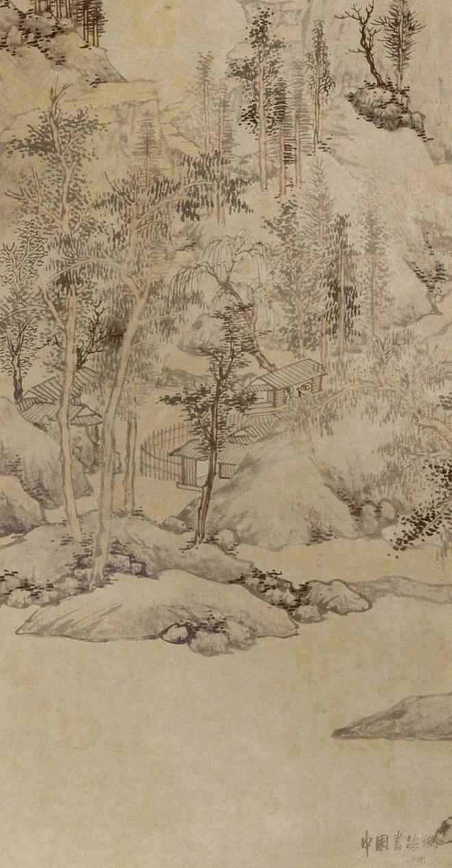 查士标《溪山深秀图》 历代国画 第3张