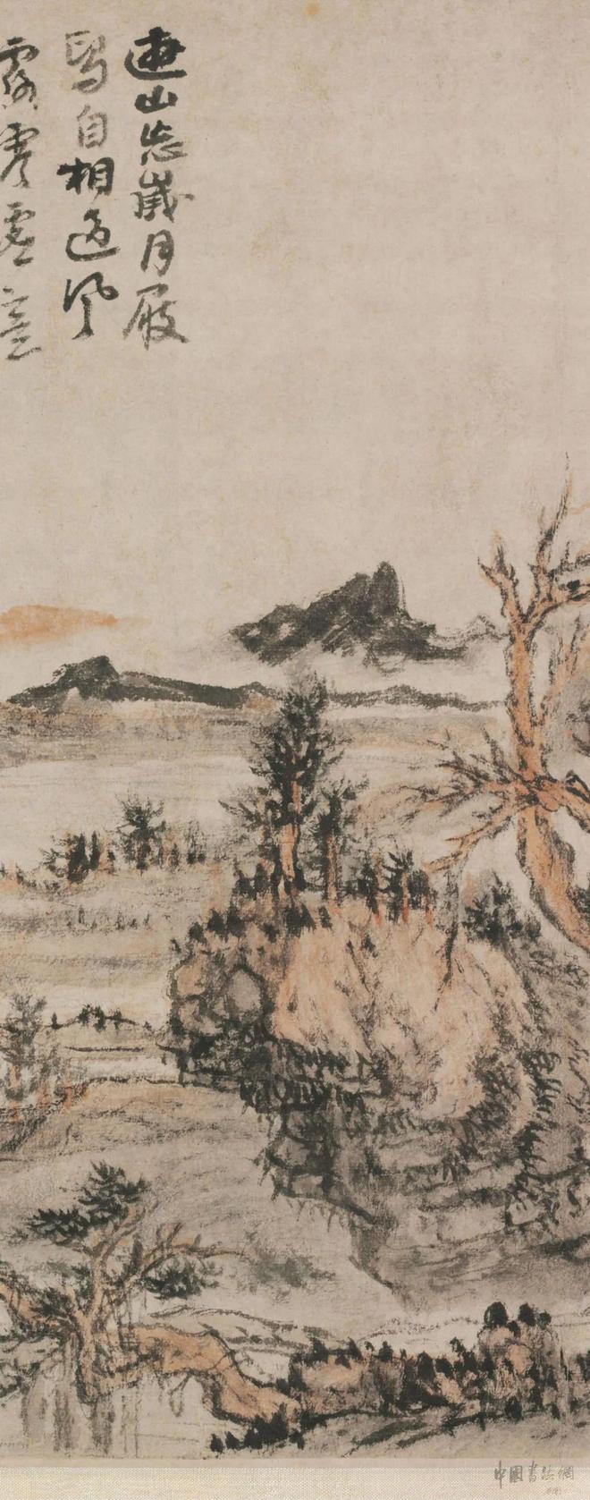 髡残《春山图》 历代国画 第5张