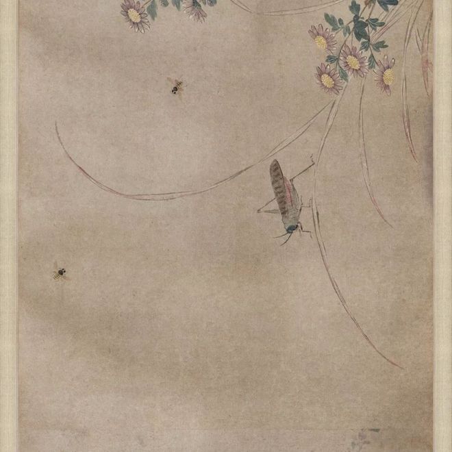 钱选《荷塘早秋图》 历代国画 第37张
