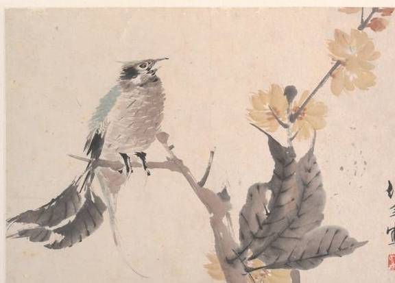 任颐《花鸟册页》 历代国画 第3张