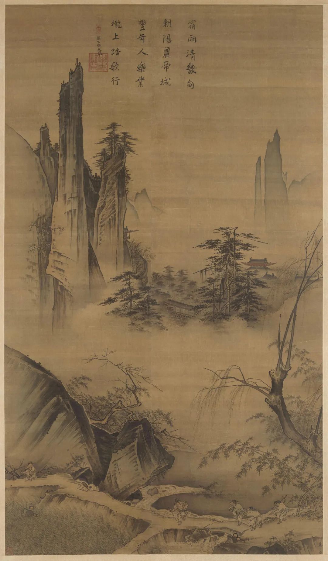 马远《山径春行图》 历代国画 第3张-墨韵书香 马远《山径春行图》 历代国画 第3张