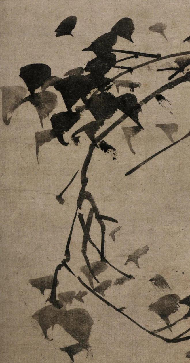 林良《古树寒鸦图》 历代国画 第5张