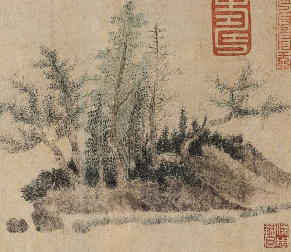 钱选《浮玉山居图卷》 历代国画 第3张-墨韵书香 钱选《浮玉山居图卷》 历代国画 第3张