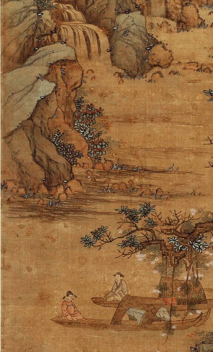 蓝瑛《桃花渔隐图》轴 历代国画 第4张