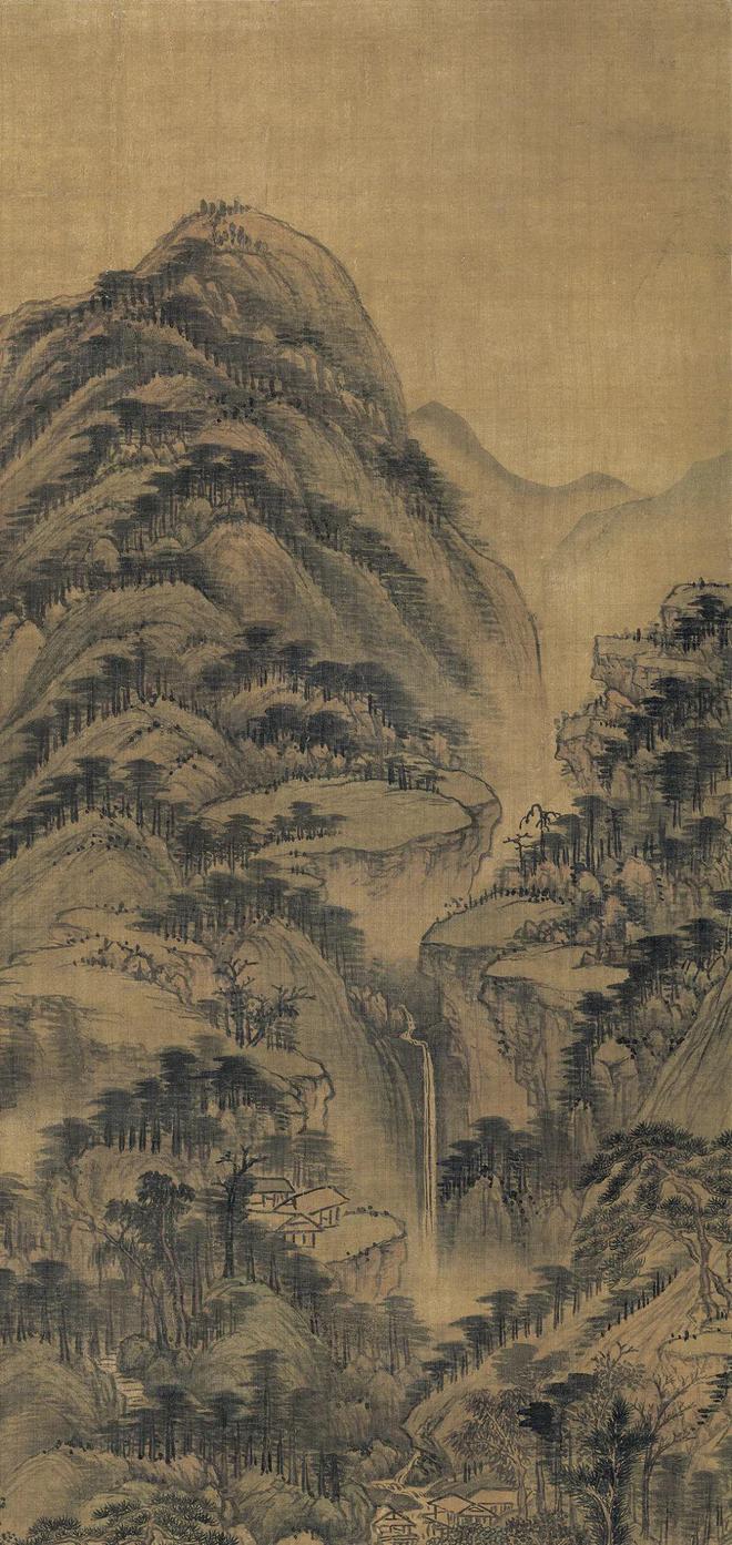 王时敏《南山积翠图》 历代国画 第4张