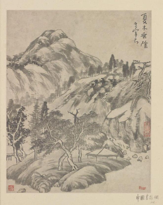 朱耷《临董其昌山水册》 历代国画 第4张