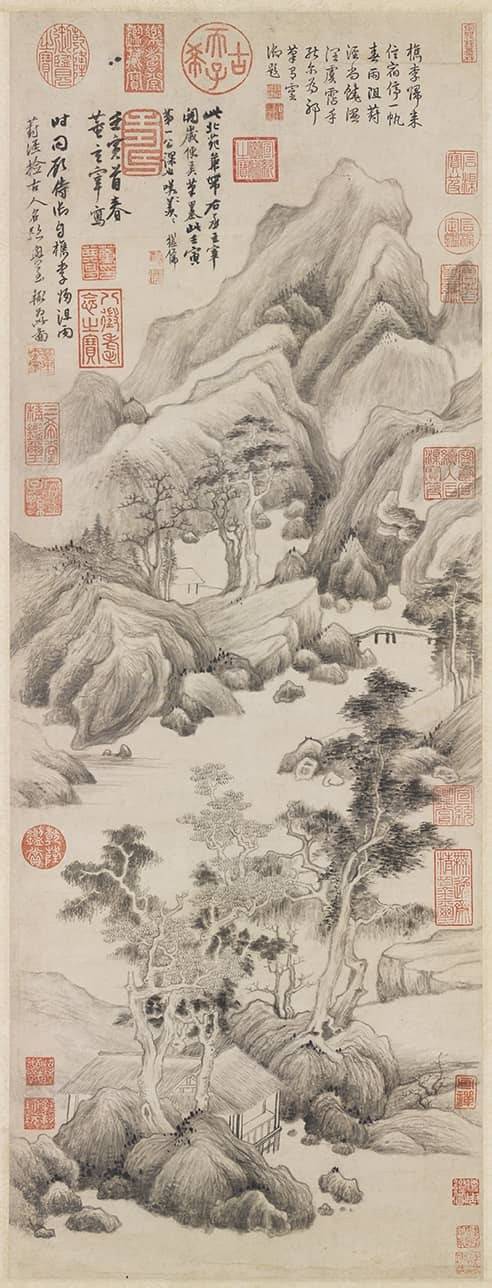董其昌《葑泾访古图轴》 历代国画 第1张