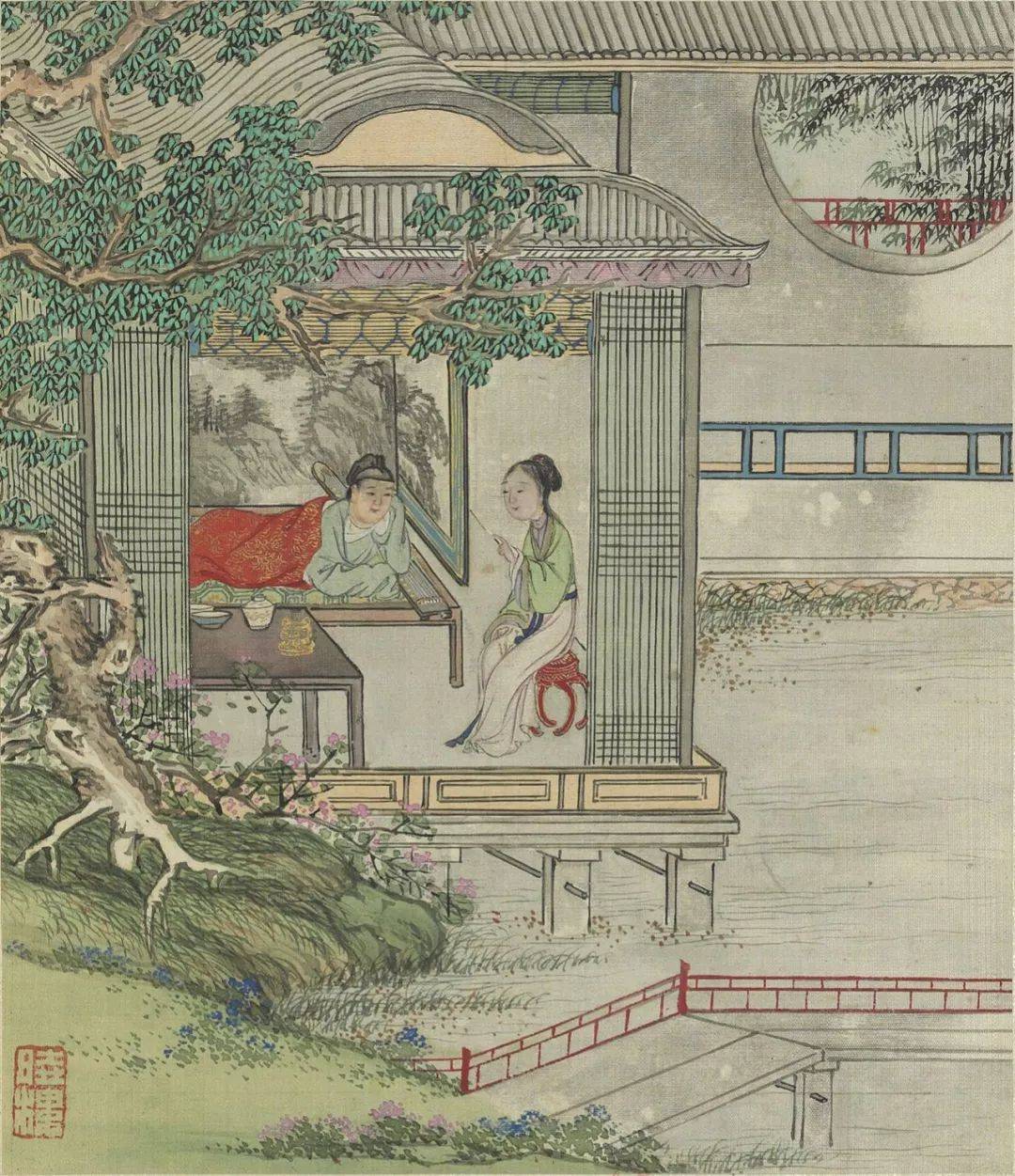 费丹旭《风月秋声》 历代国画 第8张