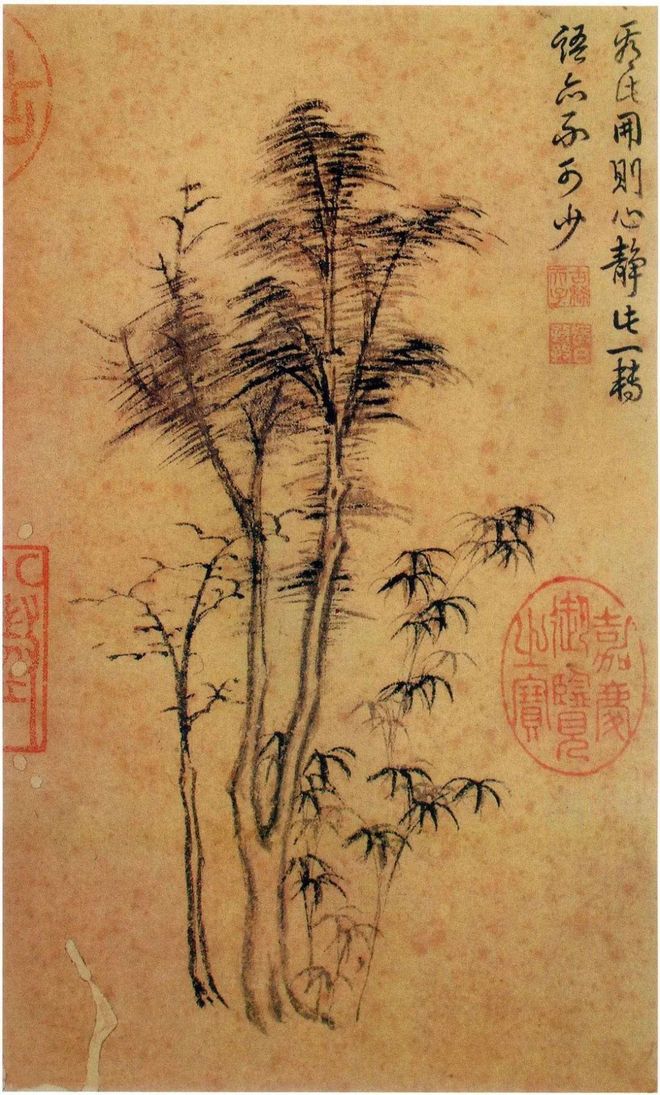 倪瓒《竹林山石画谱》 历代国画 第6张-墨韵书香 倪瓒《竹林山石画谱》 历代国画 第6张