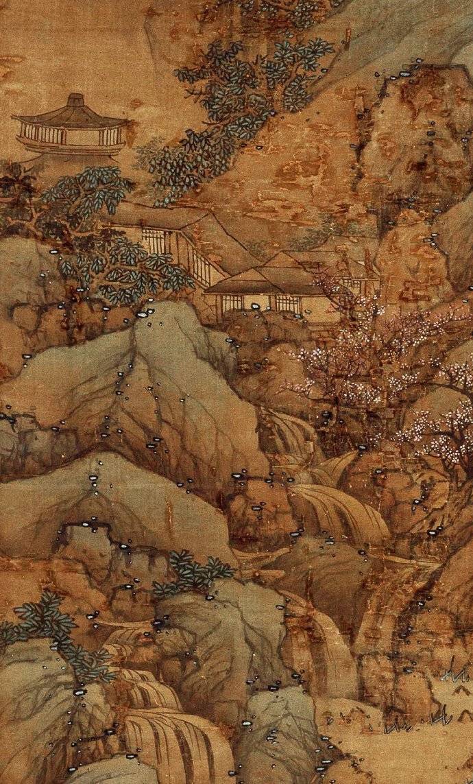 蓝瑛《桃花渔隐图》轴 历代国画 第3张