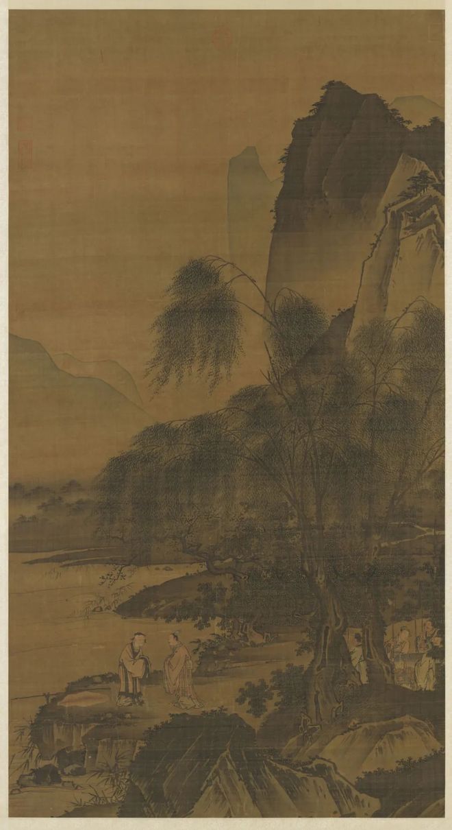 戴进《渭滨垂钓图》 历代国画 第1张
