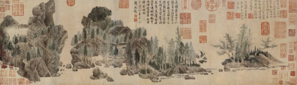 钱选《浮玉山居图卷》 历代国画 第1张-墨韵书香 钱选《浮玉山居图卷》 历代国画 第1张