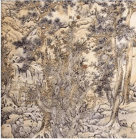 蓝瑛《层峦秋色图》 历代国画 第5张