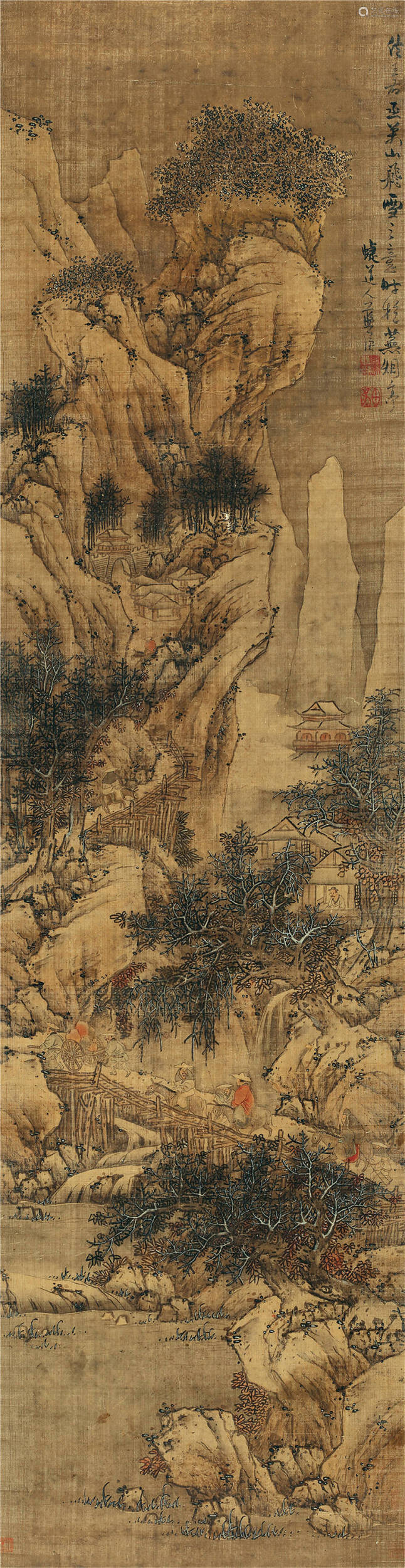 蓝瑛《万山飞雪图》 历代国画 第1张