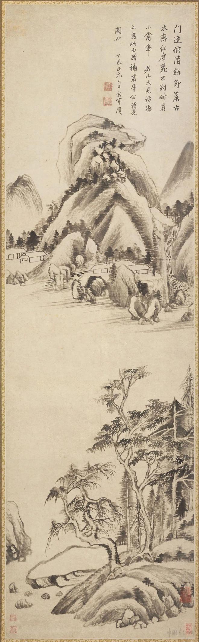董其昌《裴晋公诗意图》 历代国画 第1张