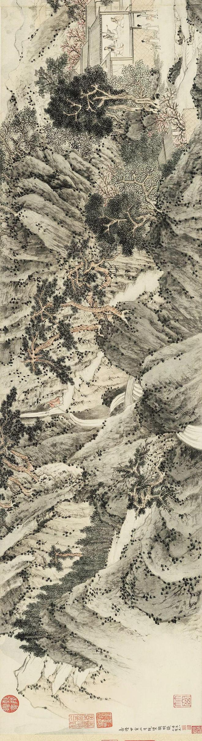 文徵明《桃源问津图》 历代国画 第9张
