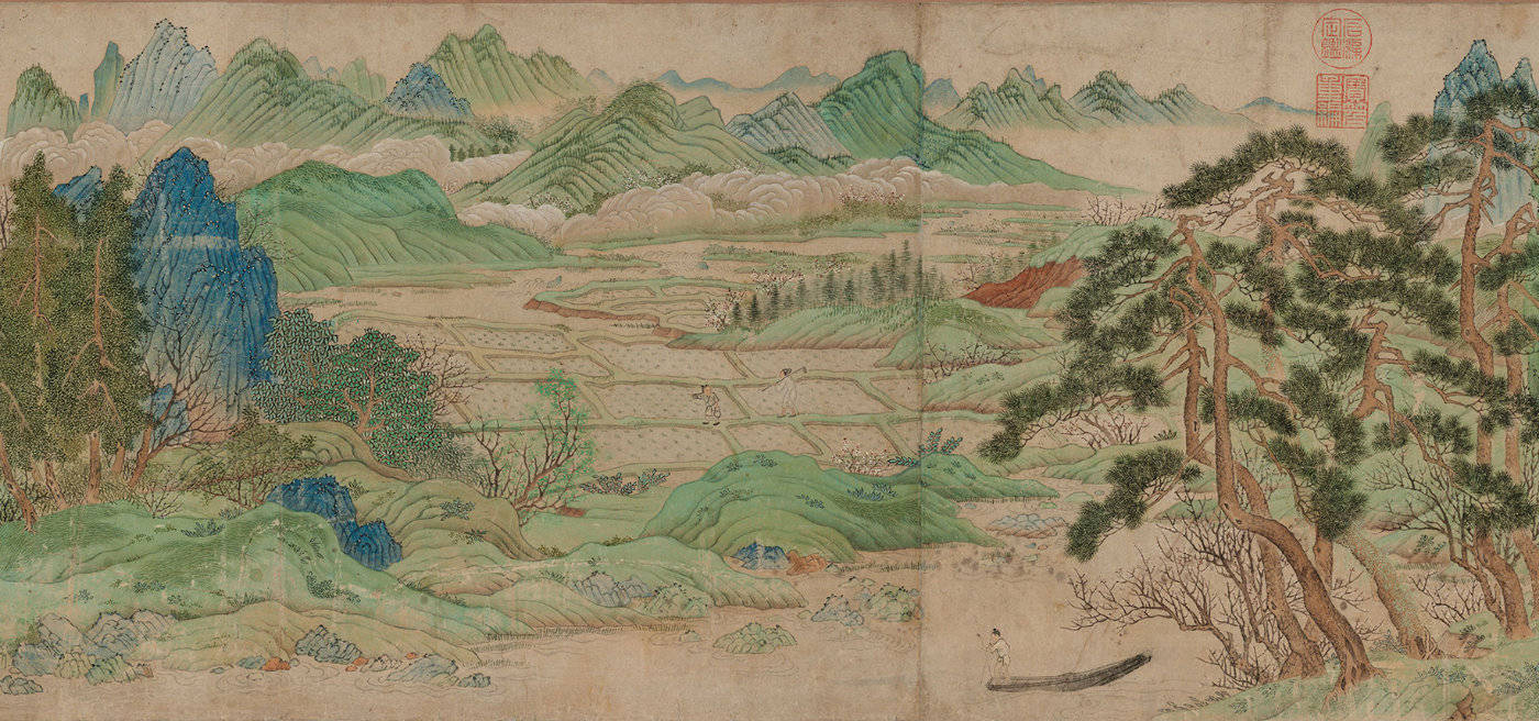 仇英 《桃花源图》 历代国画 第11张