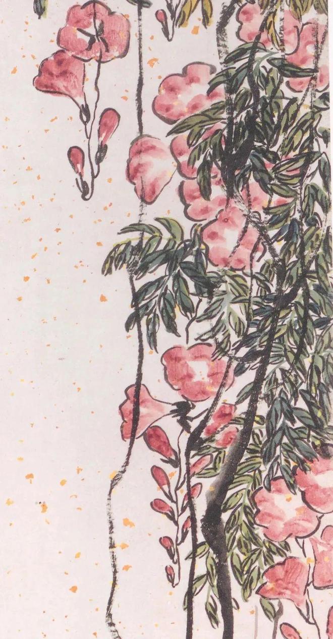齐白石《凌霄花》 历代国画 第6张