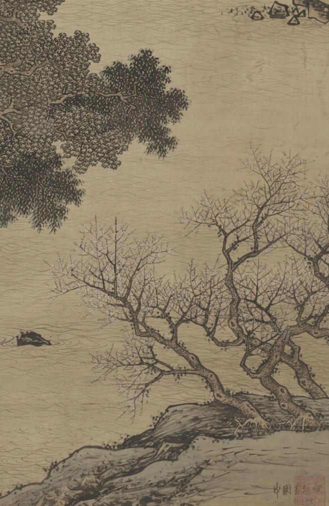周臣《春山游骑图》 历代国画 第2张