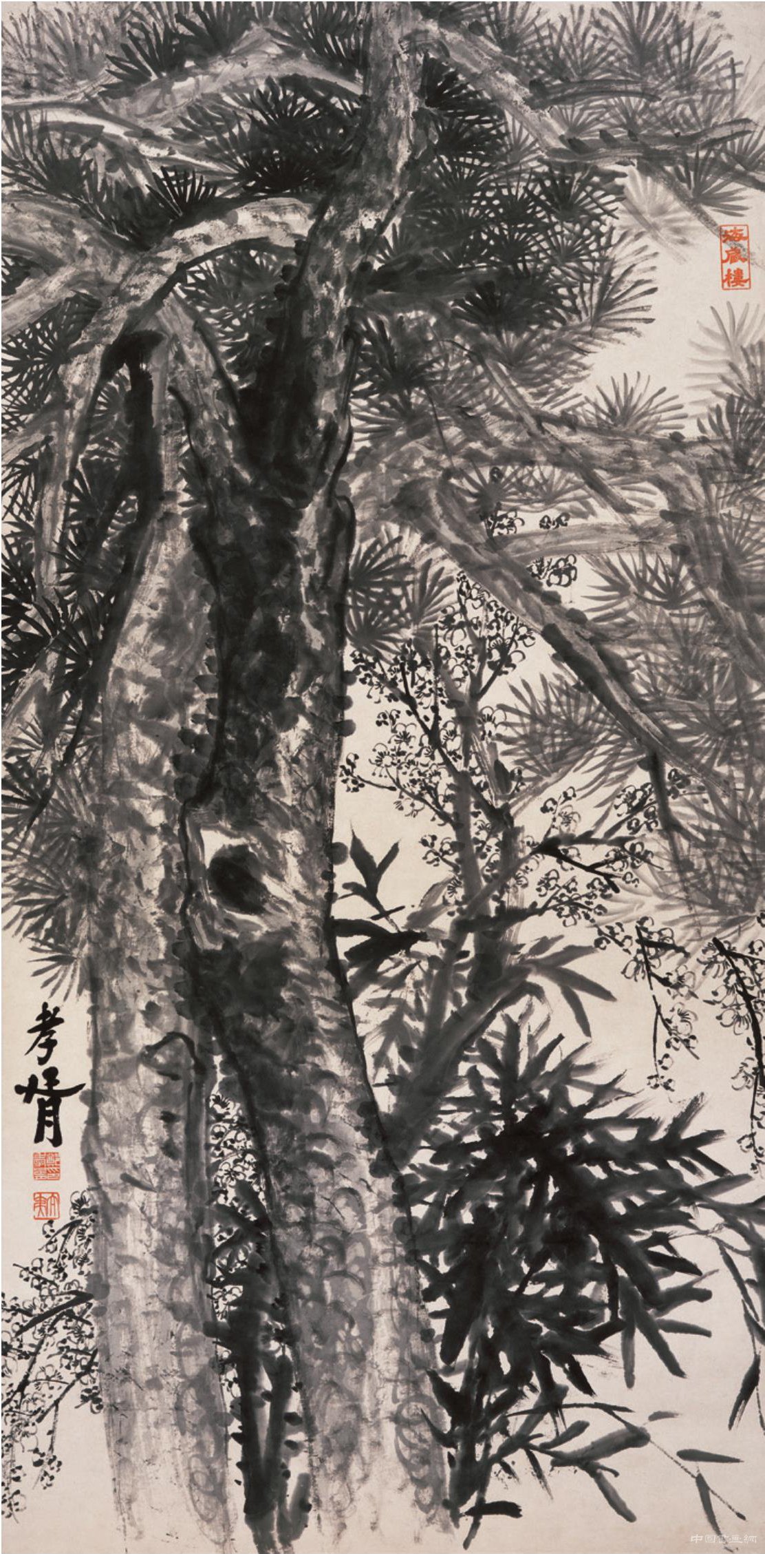 郑孝胥《三友图轴》 历代国画 第1张