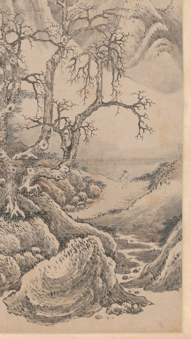 高简《为迎年作山水图》 历代国画 第2张-墨韵书香 高简《为迎年作山水图》 历代国画 第2张