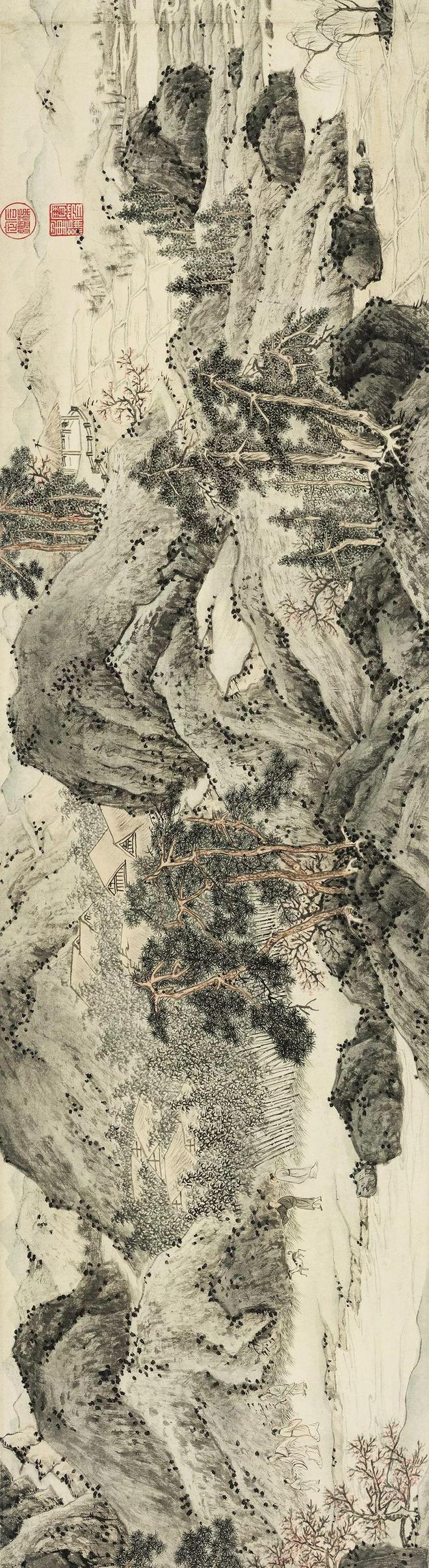 文徵明《桃源问津图》 历代国画 第7张