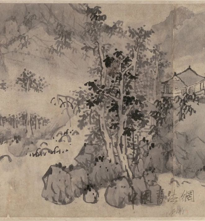 蓝瑛《秋山图》 历代国画 第6张