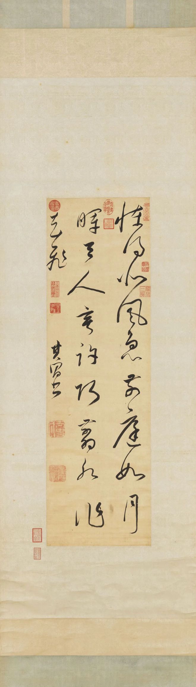 董其昌《书陆畅惊雪诗轴》 历代书法 第1张