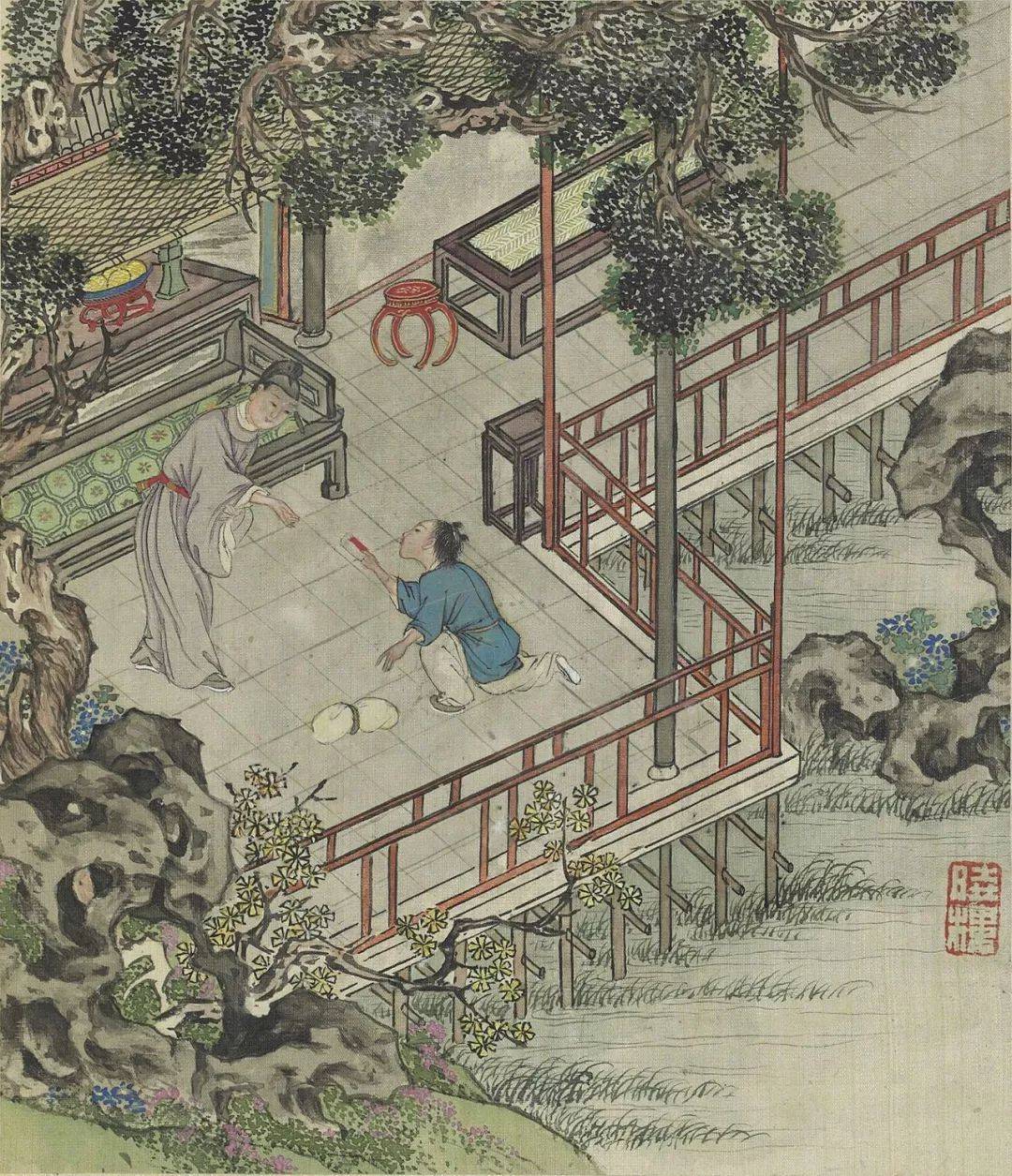 费丹旭《风月秋声》 历代国画 第9张