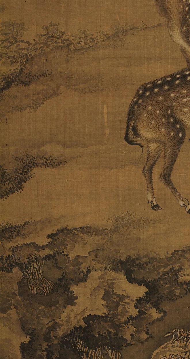 沈铨《双鹿图》 历代国画 第4张-墨韵书香 沈铨《双鹿图》 历代国画 第4张