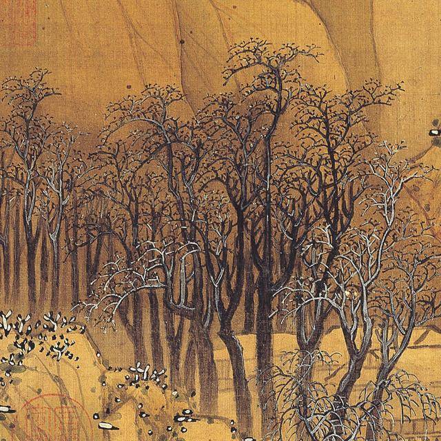 蓝瑛《溪山雪霁图》 历代国画 第4张