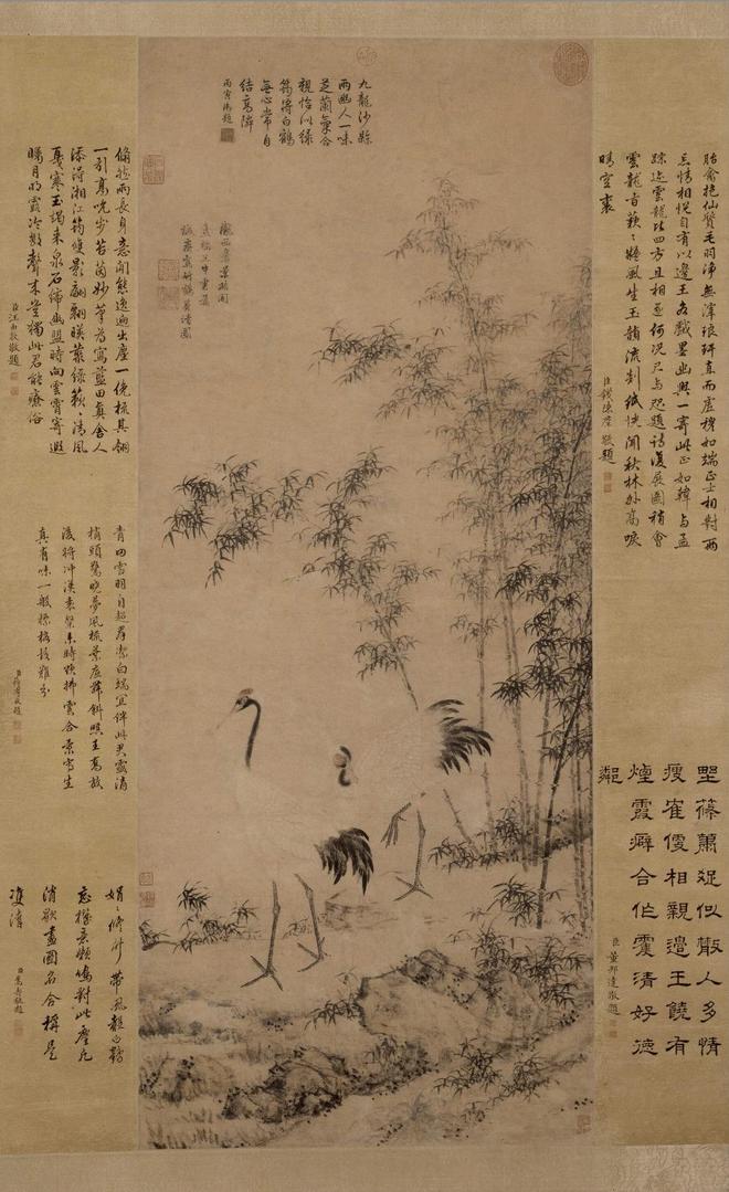 边景昭王绂《竹鹤双清图轴》 历代国画 第1张-墨韵书香 边景昭王绂《竹鹤双清图轴》 历代国画 第1张
