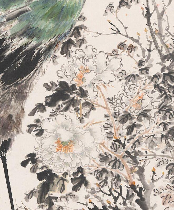 江寒汀《孔雀图轴》 历代国画 第5张