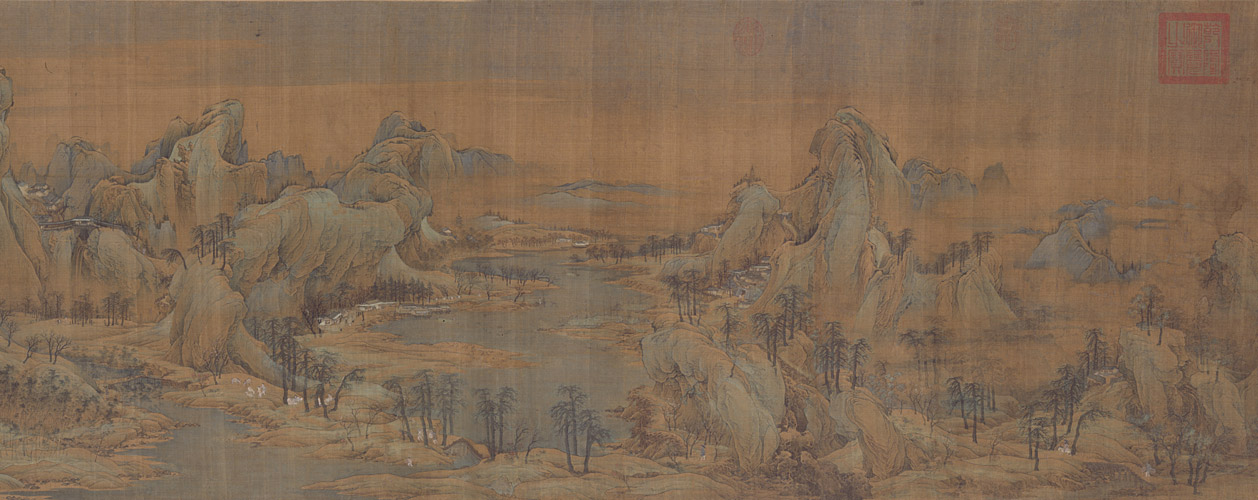 赵伯驹《江山秋色图》卷 历代国画 第1张
