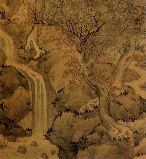 蓝瑛《秋林觅句图》立轴 历代国画 第5张