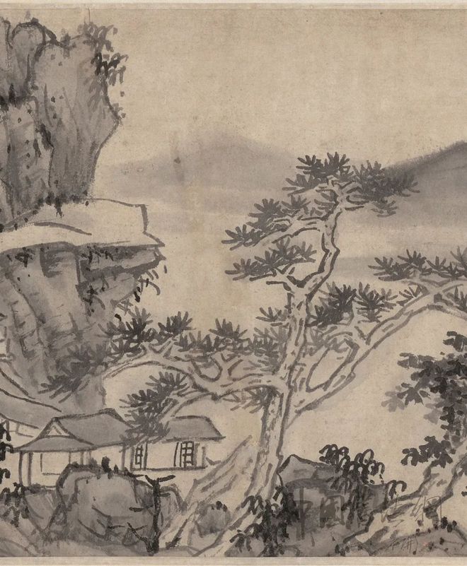 蓝瑛《秋山图》 历代国画 第4张