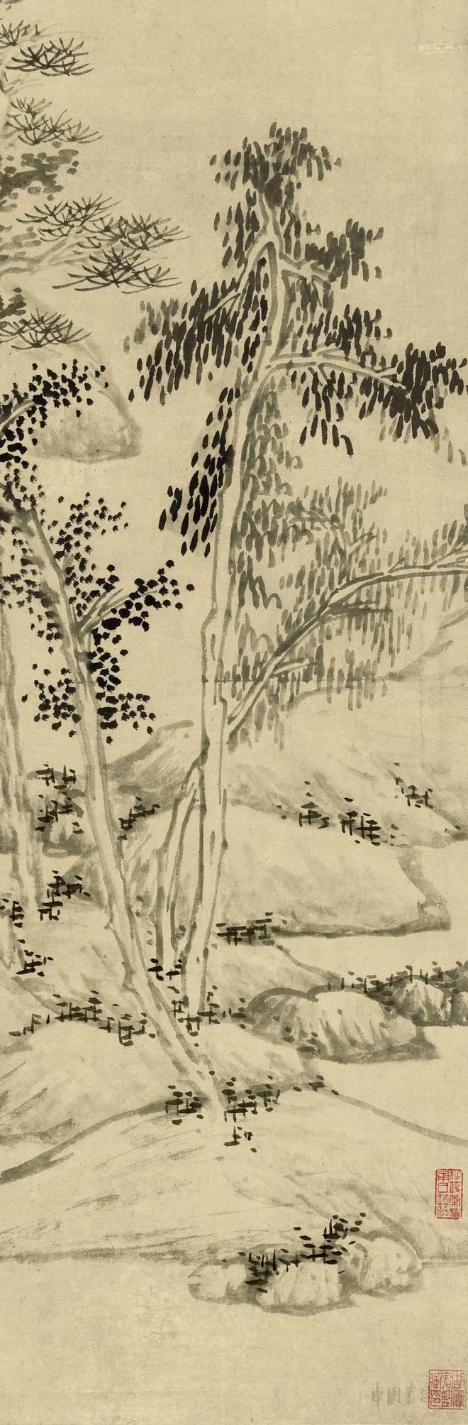 查士标《溪亭独眺图》 历代国画 第2张