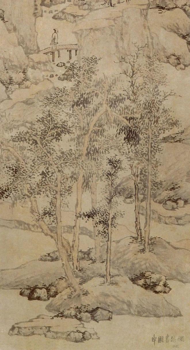查士标《溪山深秀图》 历代国画 第2张
