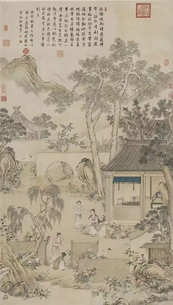 余省 《种秋花图》 历代国画 第1张