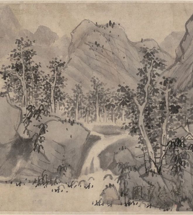 蓝瑛《秋山图》 历代国画 第5张