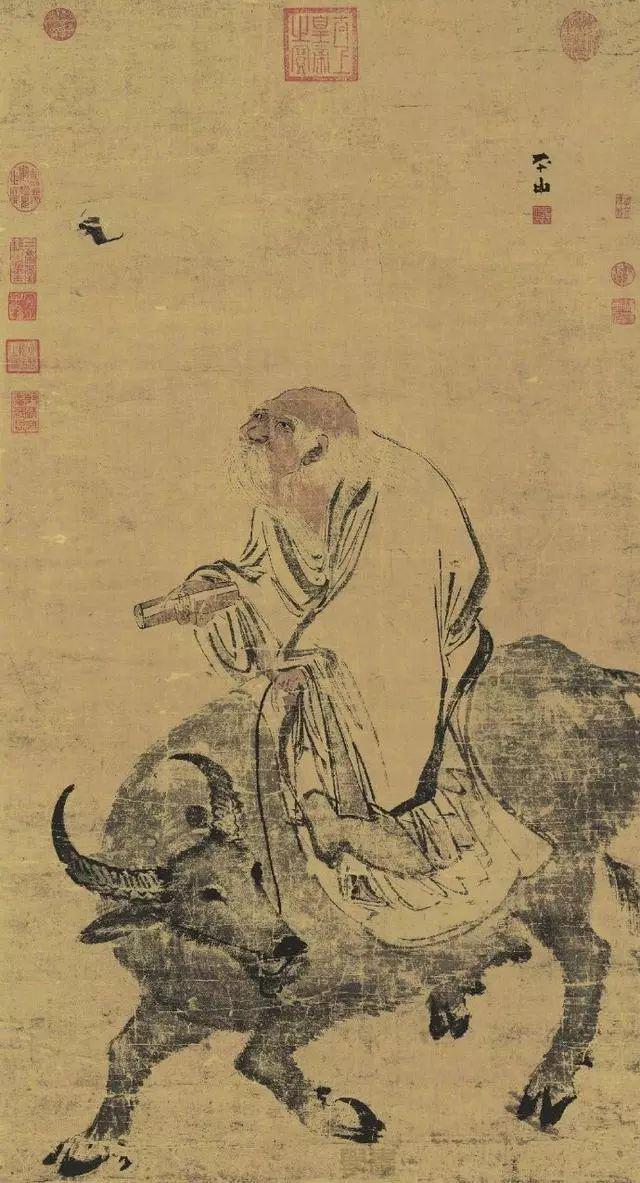 张路《老子骑牛》 历代国画 第1张